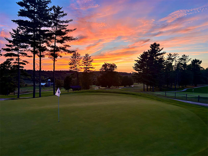 Neshobe Golf Club sunset putt